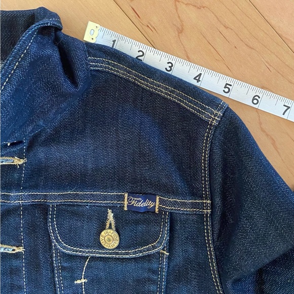 Fidelity Denim Jean Jacket Womens Sz M Lightweight Capsule Western Casual Lux - Picture 7 of 10